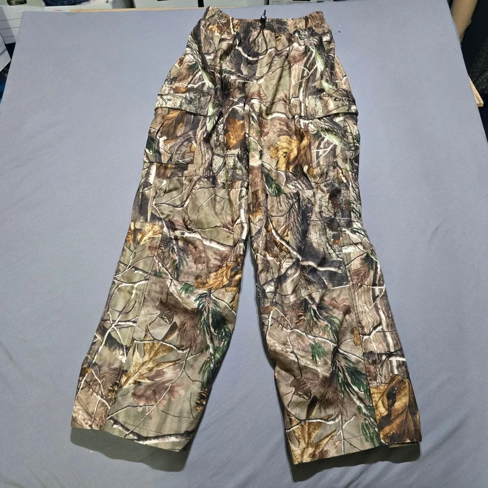 Onyx Outdoor Cargo Pants Mens Large Camo Realtree AP Mesh Lined Zipper Leg